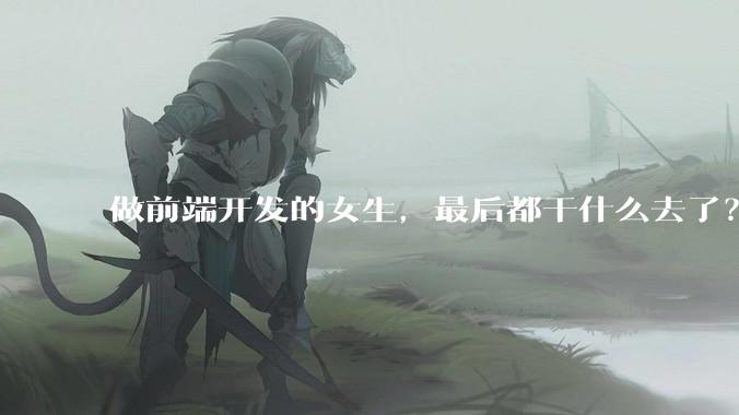 做前端开发的女生，最后都干什么去了？