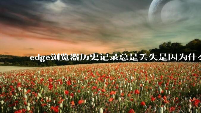 edge浏览器历史记录总是丢失是因为什么原因？有没有什么解决办法？